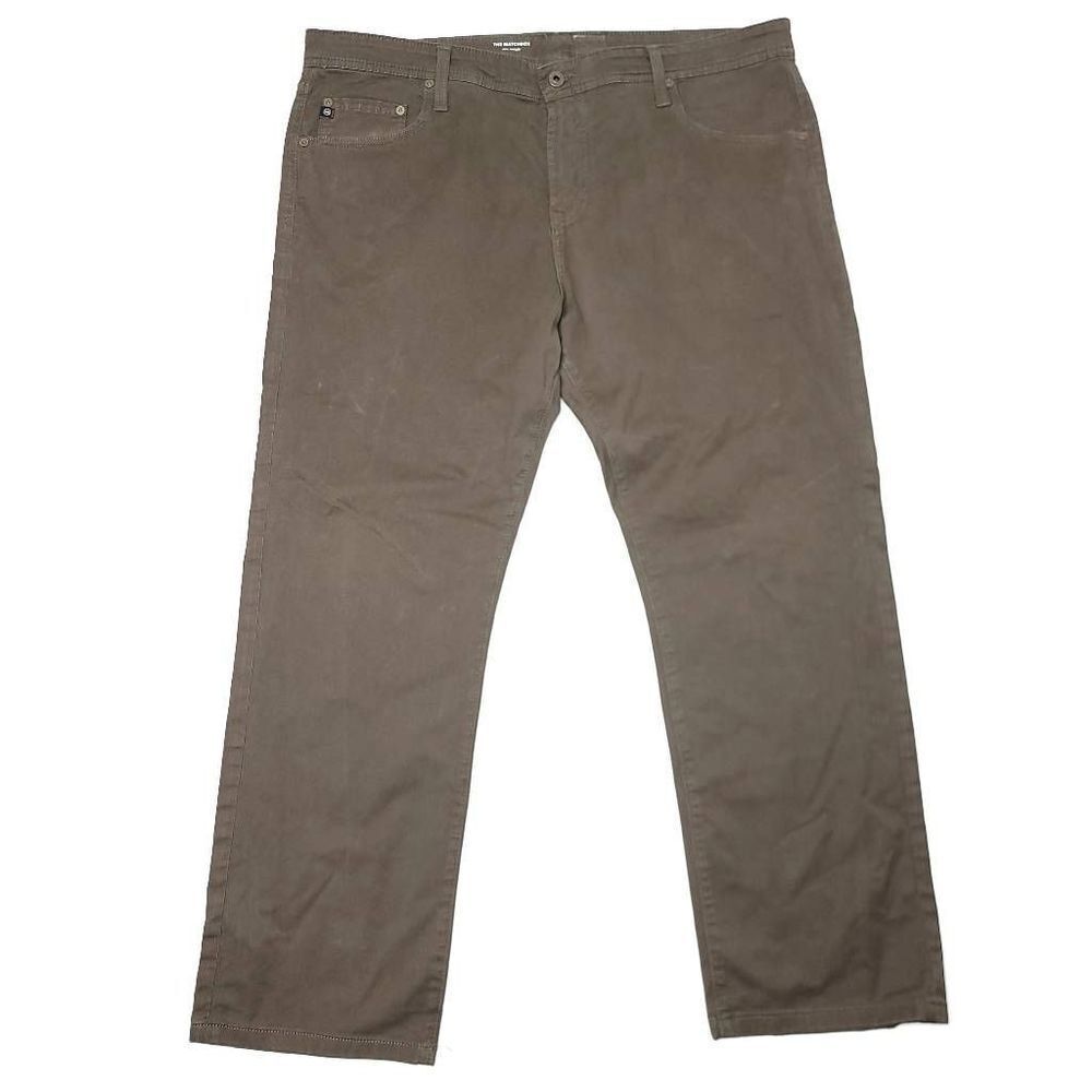 AG Adriano Goldschmied The Matchbox Pants Mens 40x29 Olive Slim Stretch EUC